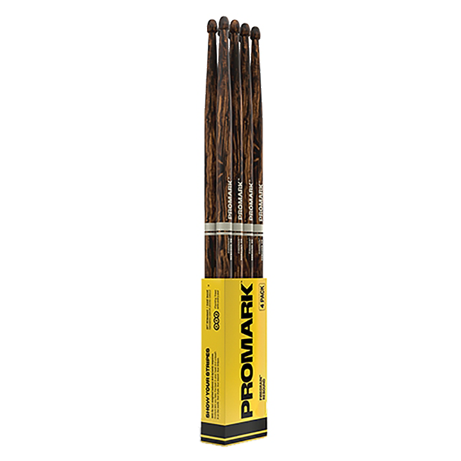 ProMark Rebound 5A FireGrain Hickory Drumstick, Acorn Wood Tip, 4-Pack