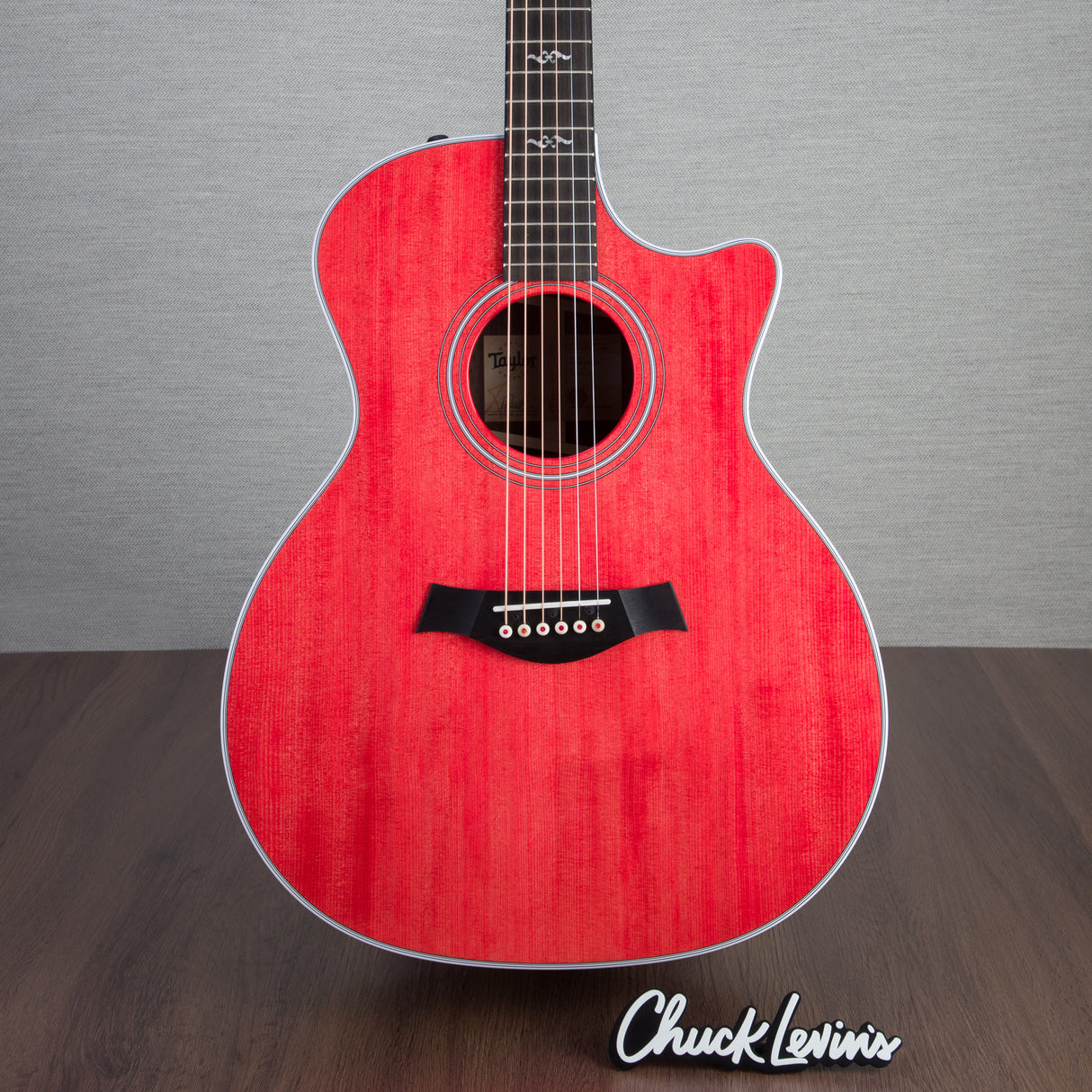 Taylor Limited Edition 414ce Rosewood/Sitka Spruce Acoustic Electric Guitar - Trans Red Top - #1206083127