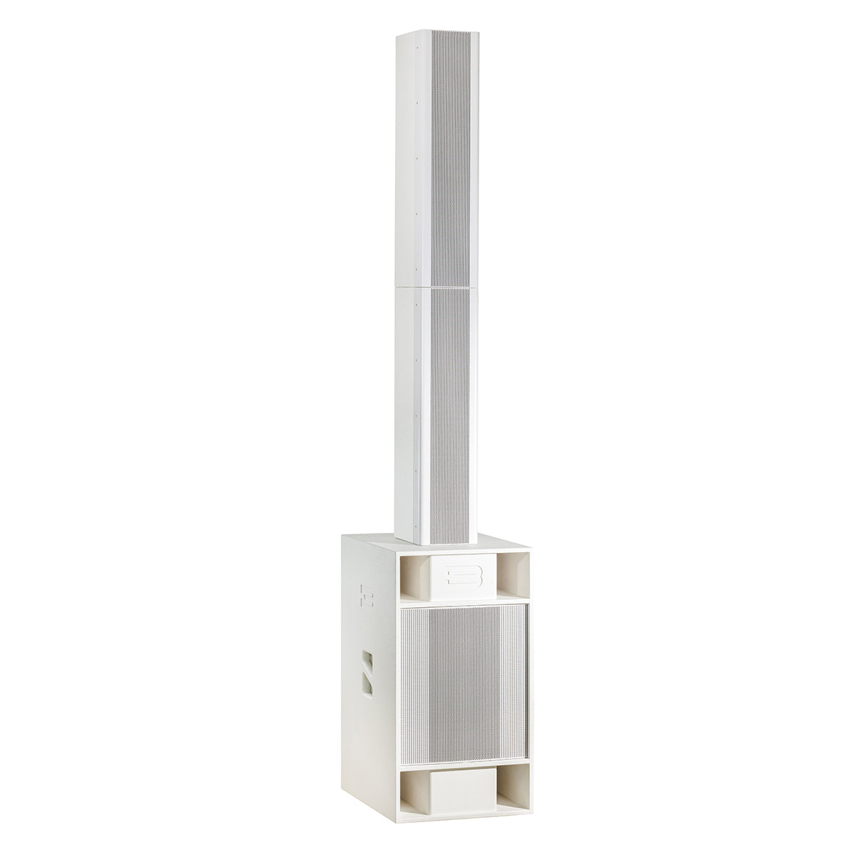 BASSBOSS Sublim8 Column PA Speaker wIth 18-inch Sub - White