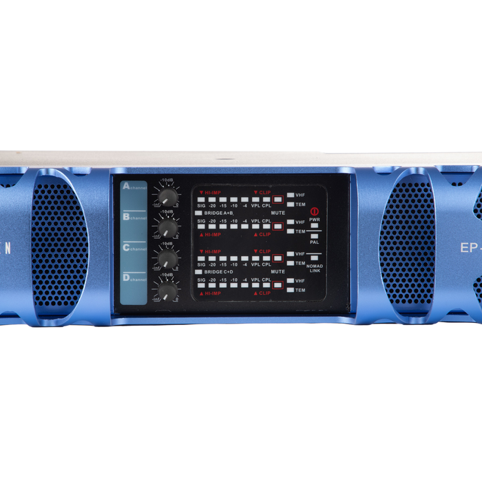 E11EVEN EP-6K4 4-Channel 1250-Watt Power Amplifier - Blue