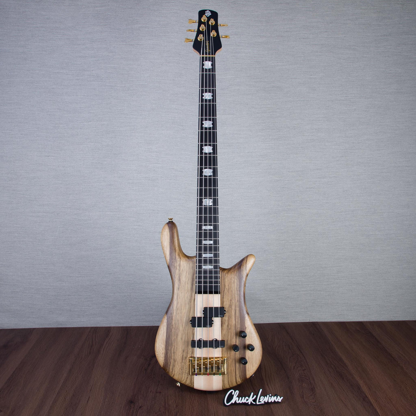 Spector Euro 5 LT Solid Korina Wings 5-String Electric Bass Guitar - Natural Satin - CHUCKSCLUSIVE - #NB23461