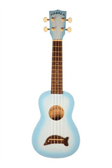 Kala Makala MK-SD/LBLBURST Dolphin Bridge Soprano Ukulele - Light Blue Burst