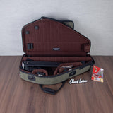 Marcus Bonna Alto and Non-Detachable Curved Soprano Double Saxophone Case - Cationic Green