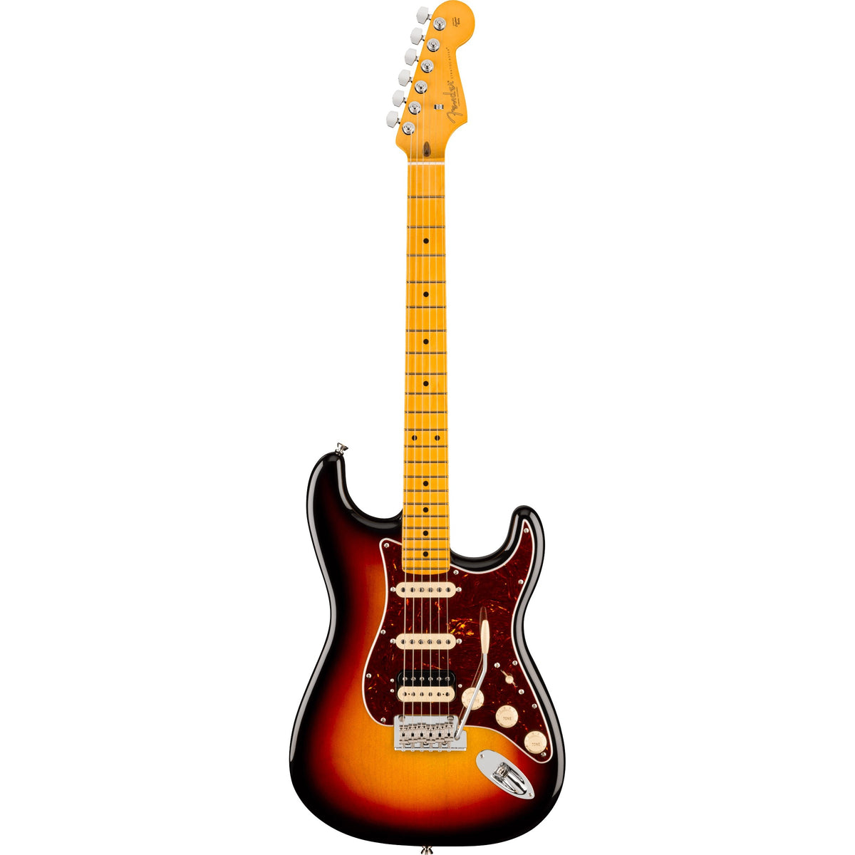 Fender American Professional Stratocaster HSS Electric Guitar, Maple Fingerboard - 3-Color Sunburst