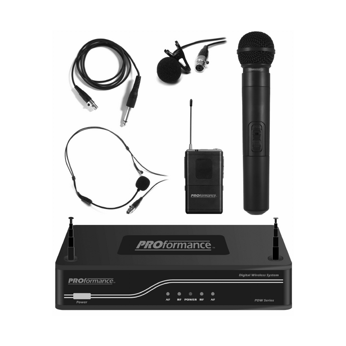 CAD Audio PDW-LHG AB Digital Body Pack Lavalier Microphone Set - New
