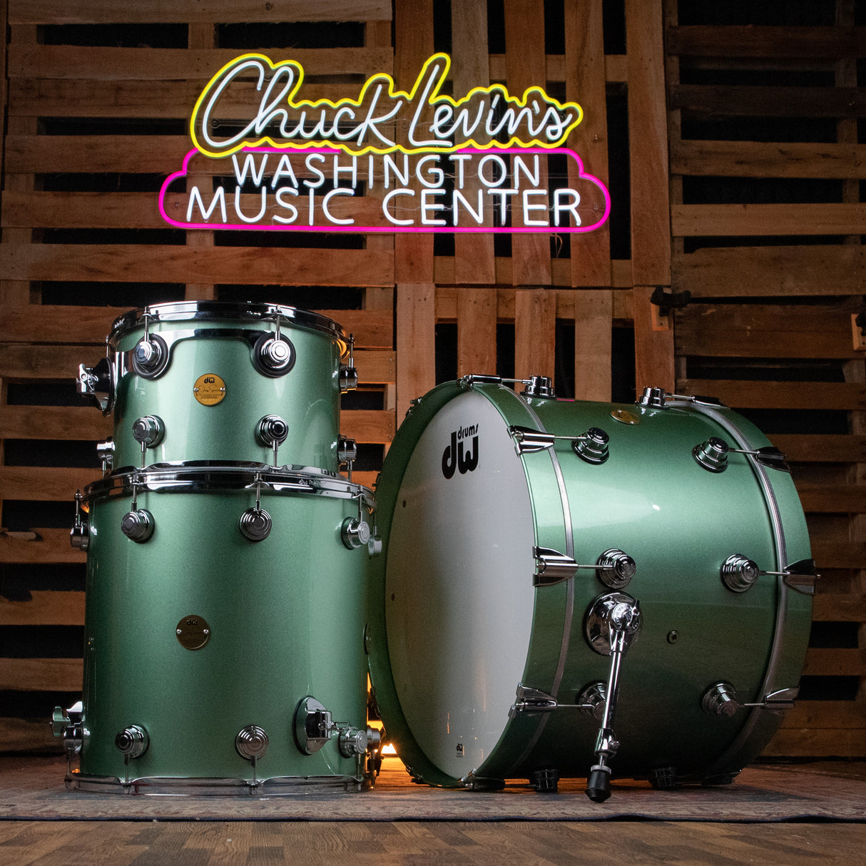 DW Collector's Jazz 3-Piece Shell Pack - LS-Mint Metallic