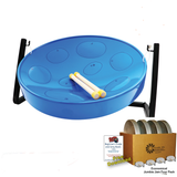 Jumbie Jam Table Top Steel Drum Educators 4-Pack Kits - Blue Pans