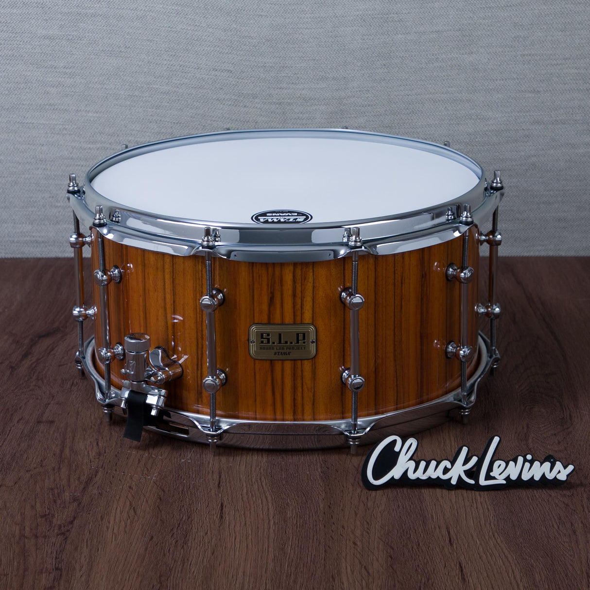 Tama 7 x 14-Inch S.L.P. G-Maple Snare Drum - Gloss Natural Zebrawood