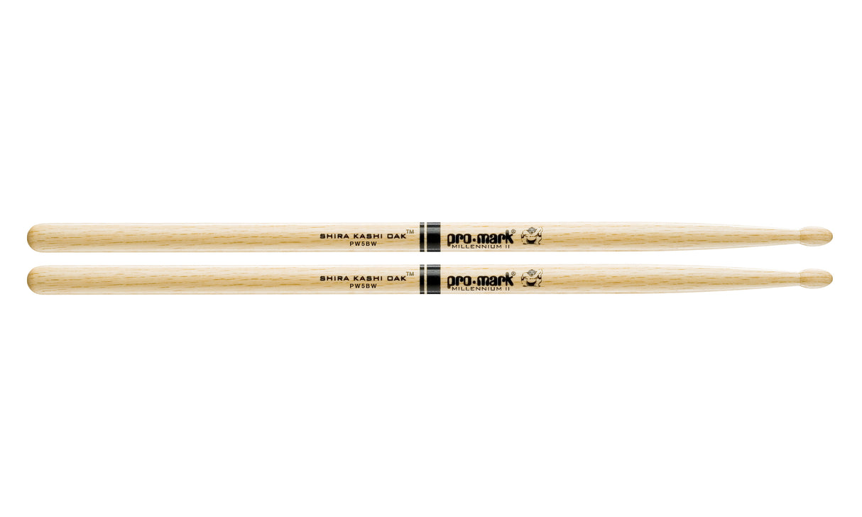 Promark PW5BW Shira Kashi Oak 5B Wood Tip Drumsticks