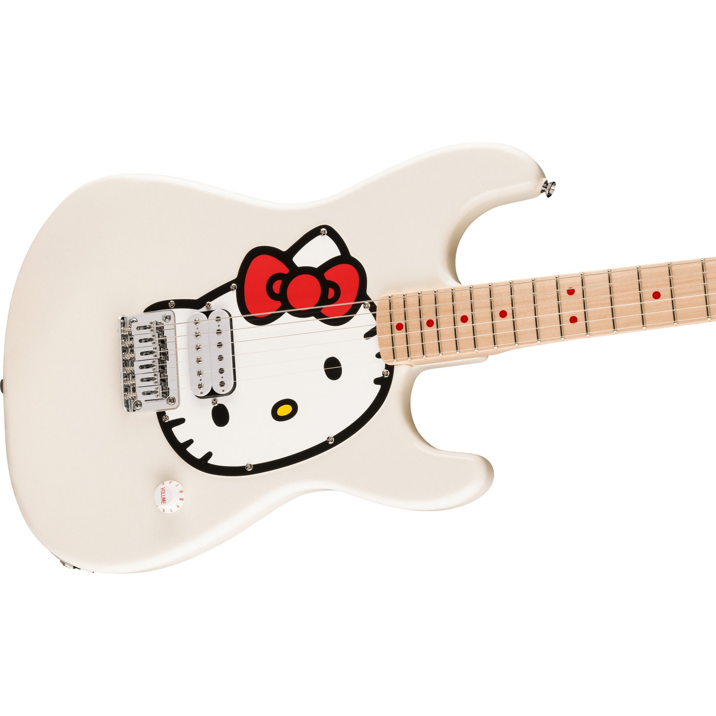 Squier Hello Kitty Stratocaster Electric Guitar - White – Chuck