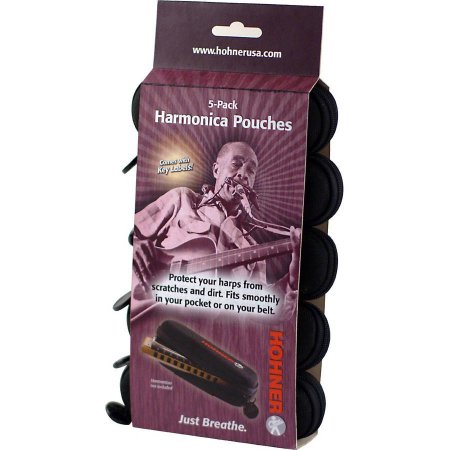 Hohner HPN5 Harmonica Pouches, 5-Pack