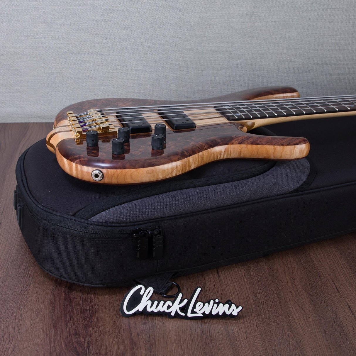 Ken Smith BSR-5TNE-5A-FW Exhibition Black Tiger Elite 5-String Electric Bass Guitar - Figured Walnut