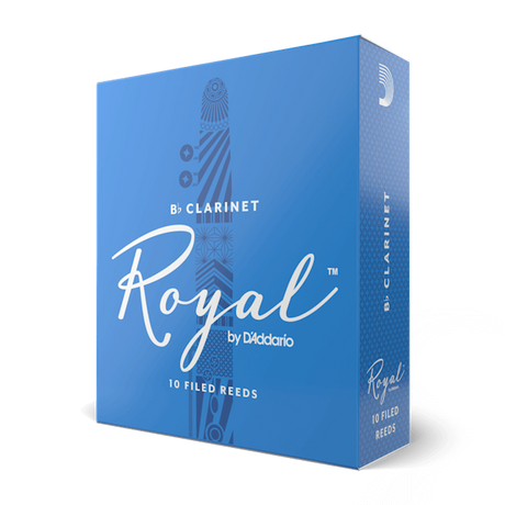 D'Addario RCB10 Royal Filed B-Flat Clarinet Reed 10-Pack - New,2