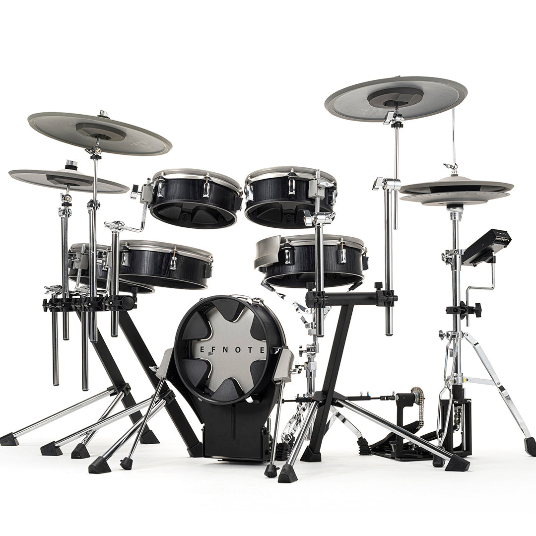 EFNOTE 3X 6-Piece Electronic Drum Kit With Cymbal Pads - Black Oak-ish