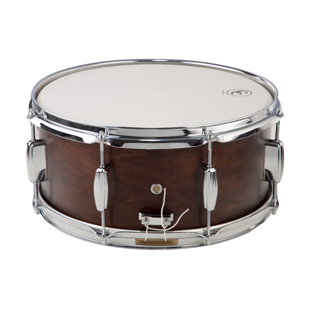 C&C Drum Company Player Date II 6.5x14 Snare Drum - Brown Mahogany Stain