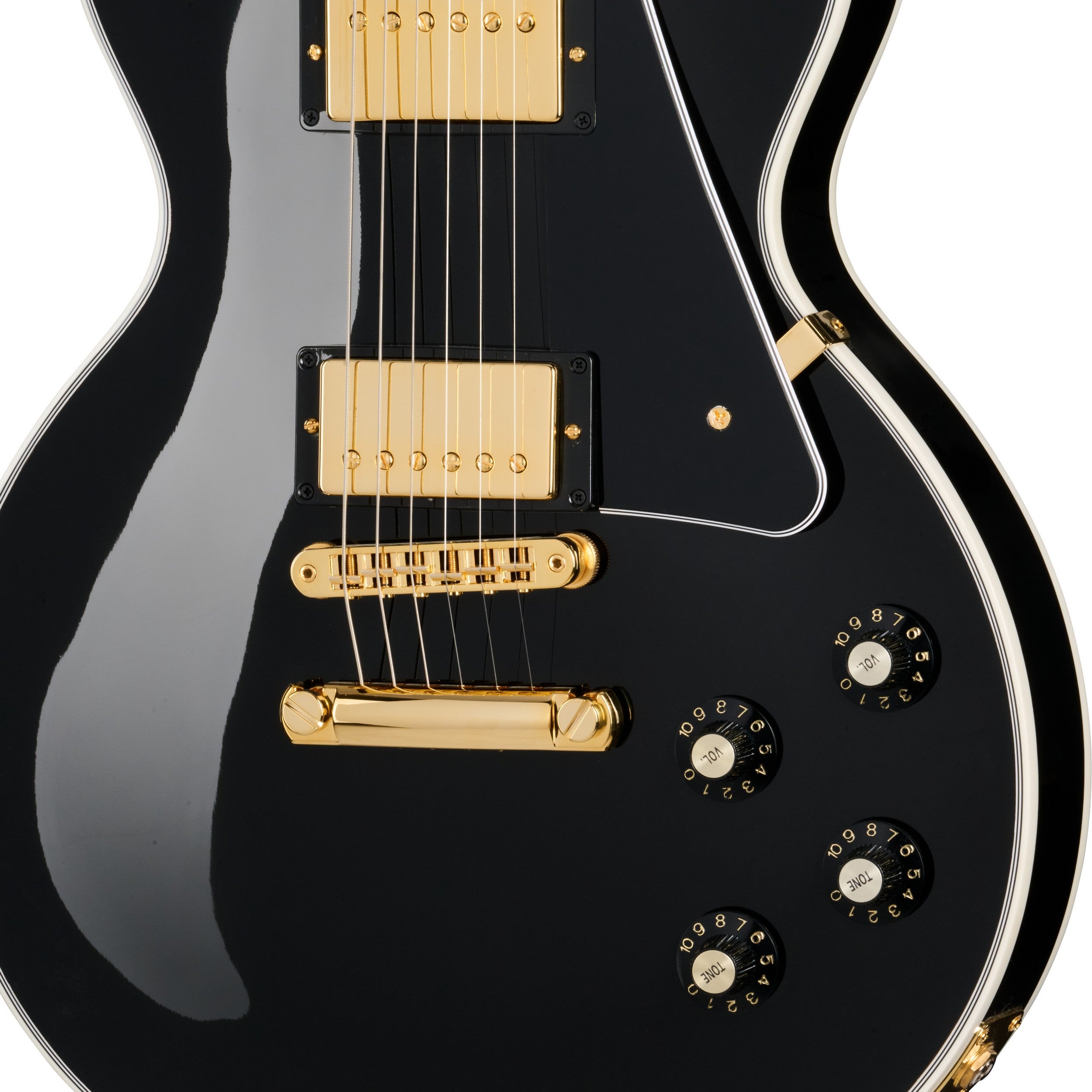 Gibson Les Paul Custom 70s Reissue Electric Guitar - Ebony – Chuck