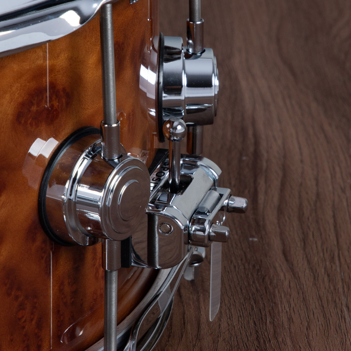 DW 6.5 x 14-Inch Collector's Maple Exotic Series Snare Drum - Natural Lacquer over Camphor Burl