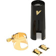 Vandoren Optimum Ligature and Plastic Cap for Baritone Saxophone Gilded - Black