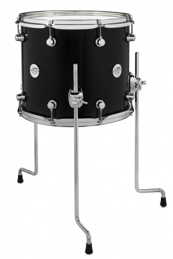 DW Drum Workshop 14" x 12" Design Series Maple Floor Tom - Piano Black - Preorder