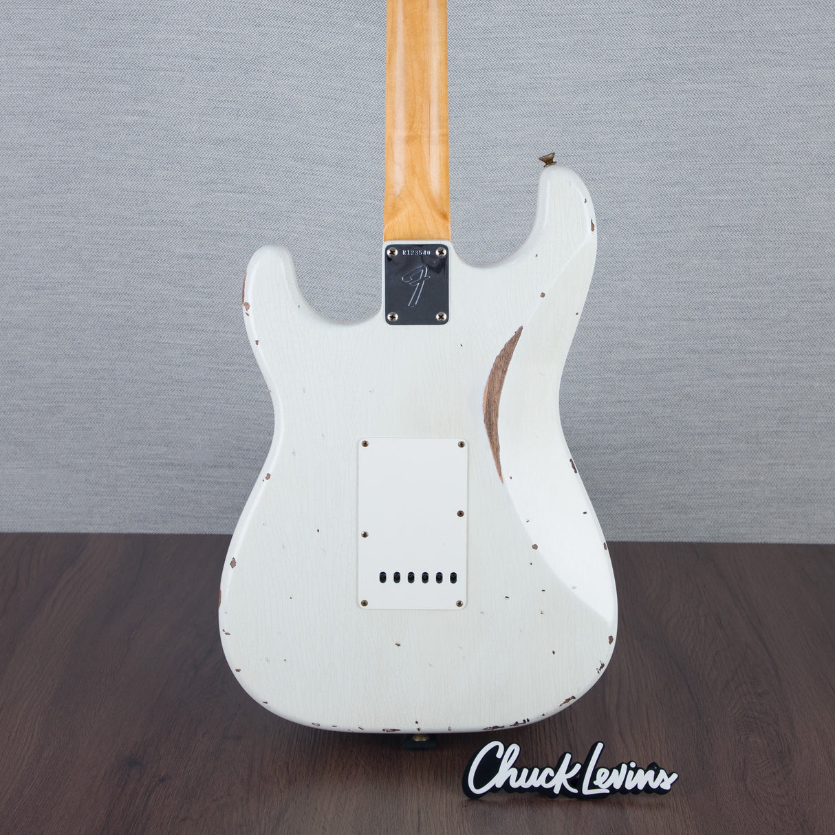 Fender Custom Shop 1969 Stratocaster Electric Guitar - Aged Olympc White - #R123540