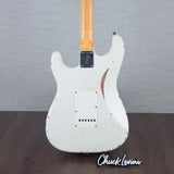 Fender Custom Shop 1969 Stratocaster Electric Guitar - Aged Olympc White - #R123540
