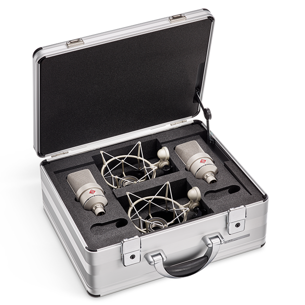 Neumann TLM 103-Stereo Condenser Microphone W/ EA 1 Shockmount & Aluminum Case - Nickel Stereo Pair