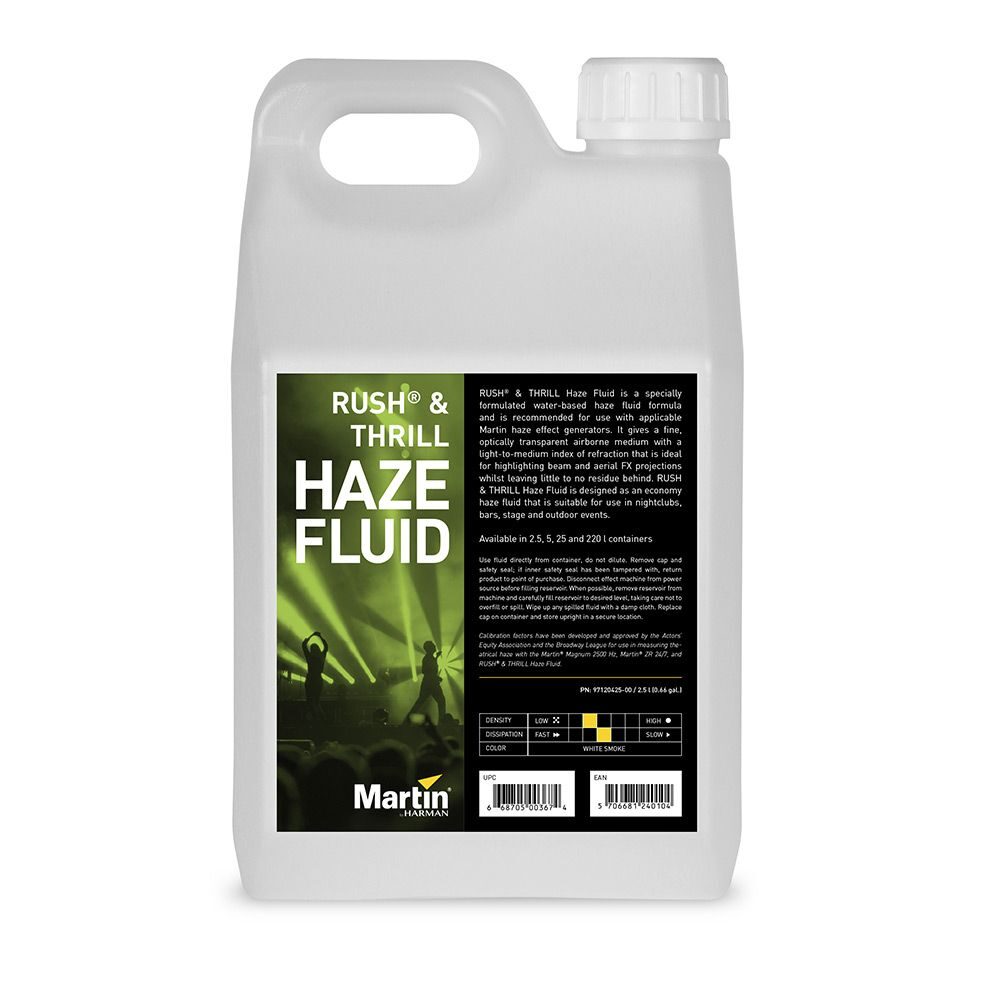 Martin Rush and Thrill 97120425 Haze Fluid Four 2.5 Liter Bottles