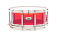 Pearl 14" x 6.5" Crystal Beat Series Free Floater Snare Drum - Ruby Red