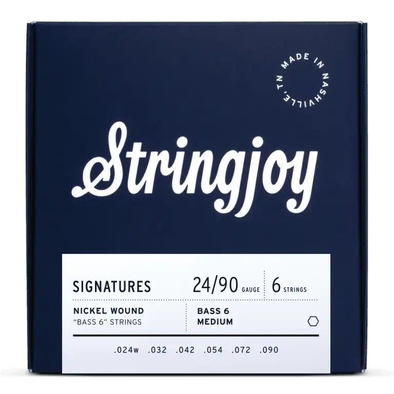 Stringjoy Signatures Nickel-Wound Balanced Bass VI Bass Strings - Medium Gauge (.024-.090)