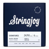 Stringjoy Signatures Nickel-Wound Balanced Bass VI Bass Strings - Medium Gauge (.024-.090)