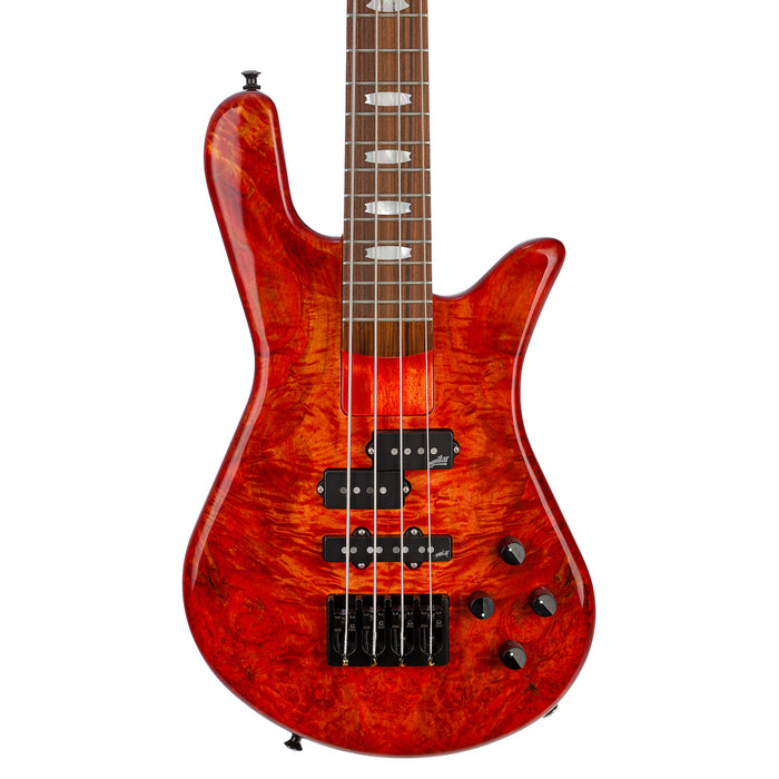 Spector USA Custom NS2 Bolt-On Bass Guitar - Inferno Red Gloss - #555 - Display Model, Mint