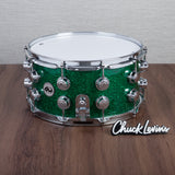 DW 7 x 14-Inch Collector's Series SSC Maple Snare Drum - Green Glass with Chrome Hardware