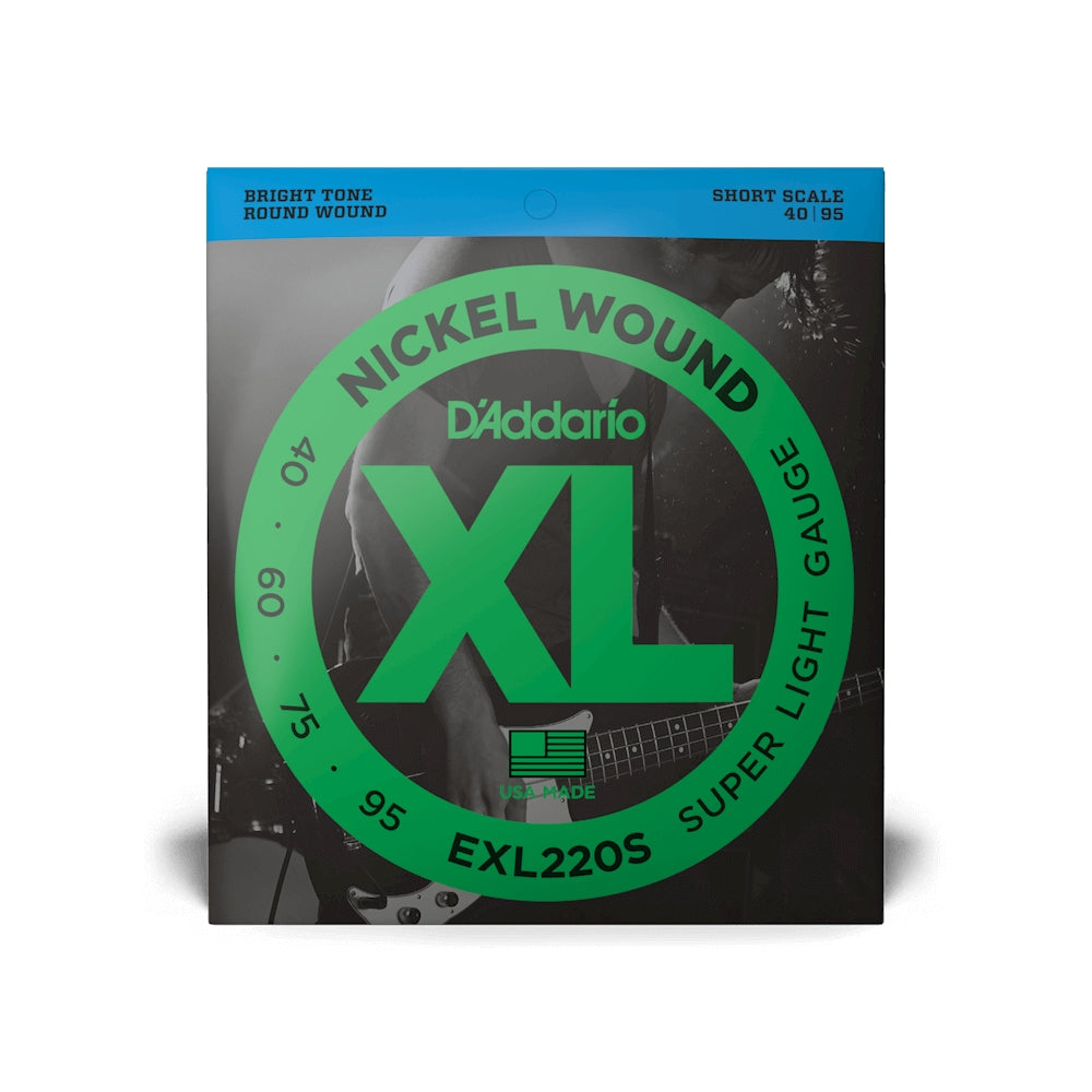 D'Addario EXL220S 40-95 Super Light Short Scale Bass Strings