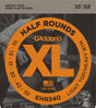 D'addario EHR340 Half Round Electric Guitar Strings, Light Top/Heavy Bottom, 19268