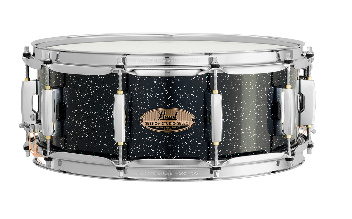 Pearl 14" x 5.5" Session Studio Select Snare Drum - Black Halo Glitter - New,Black Halo Glitter