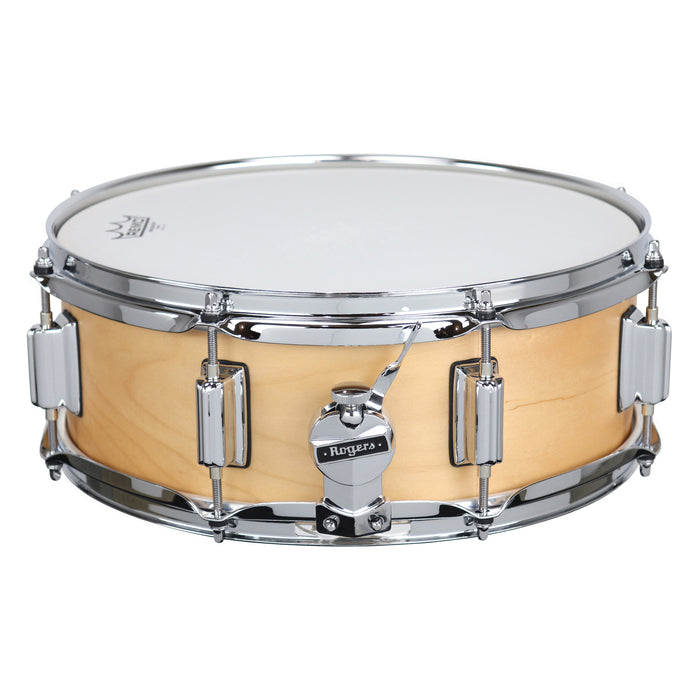 Rogers PowerTone 24SN 5x14 Wood Shell Snare Drum - Satin Natural