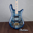 Spector Euro 4 LT Poplar Burl Over Ash Electric Bass Guitar - Faded Light Blue Gloss - CHUCKSCLUSIVE - #]C121NB23284