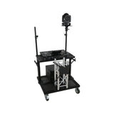 ProX X-BeatWagon Professional Mobile DJ Rolling Workstation with Adjustable Shelf