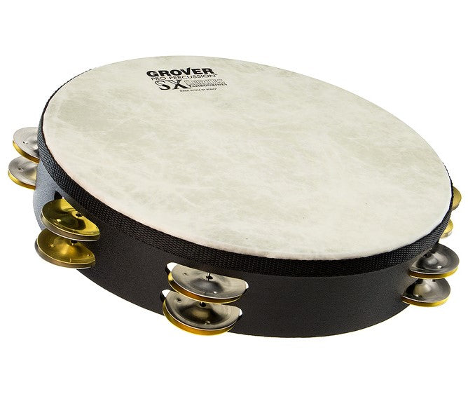 Grover SX-SB SX 10" Double Row Tambourine - Silver/Brass