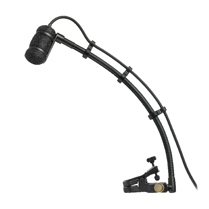 Audio-Technica ATM350UL Cardioid Condenser Microphone with Clip-on Horn Mounting System and 9 inch Gooseneck Microphone Universal Clip