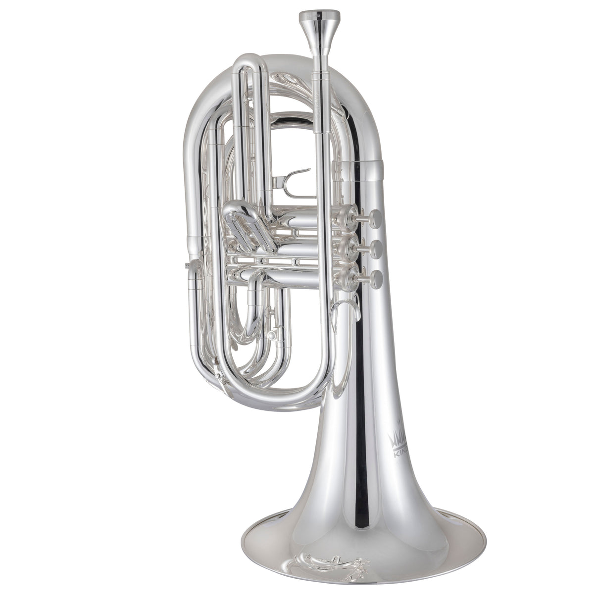 King KMB412S Performance Marching Baritone Horn - Silver-Plated