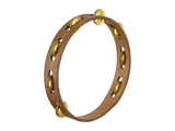 Meinl TA1V-WB 10" Vintage Wood Tambourine,Hammered Brass Jingles