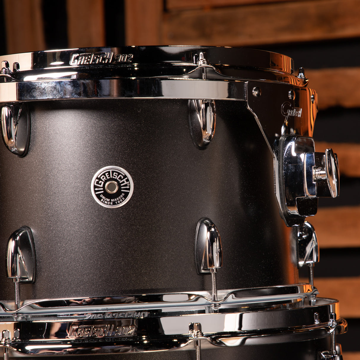 Gretsch Brooklyn 3-Piece Shell Pack, 24-Inch Kick - Satin Black Metallic