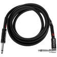 Roland RIC-B10A Black Series Instrument Cable - 1/4-inch TS Male to Right Angle 1/4-inch TS Male - 10-foot