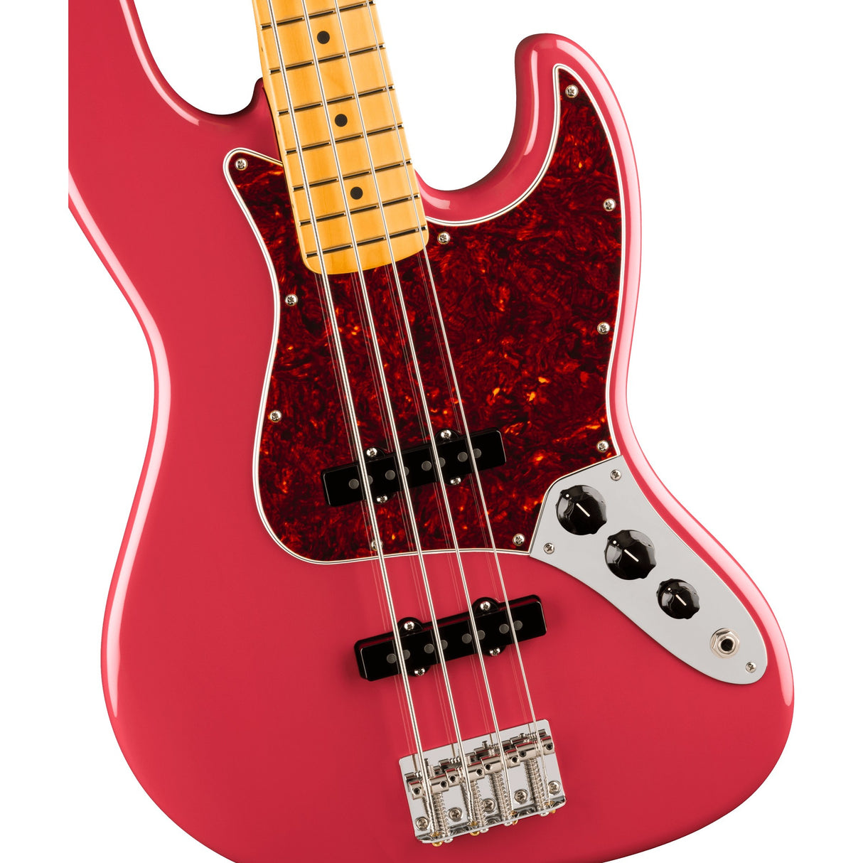 Fender American Professional Classic Jazz Electric Bass Guitar, Maple Fingerboard - Faded Dakota Red