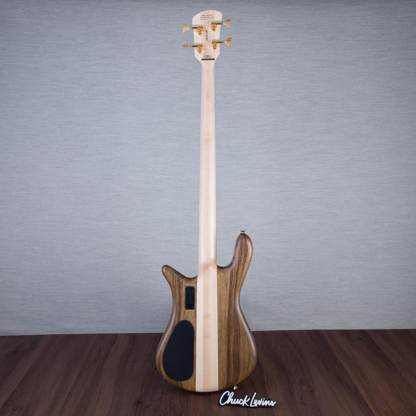Spector Euro 4 LT Solid Korina Wings Electric Bass Guitar - Natural Satin - CHUCKSCLUSIVE - #NB23504