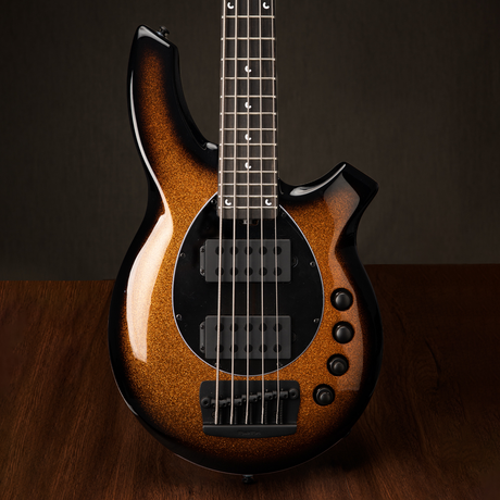 Ernie Ball Music Man Bongo HH 5-String Electric Bass Guitar - Harvest Orange - New
