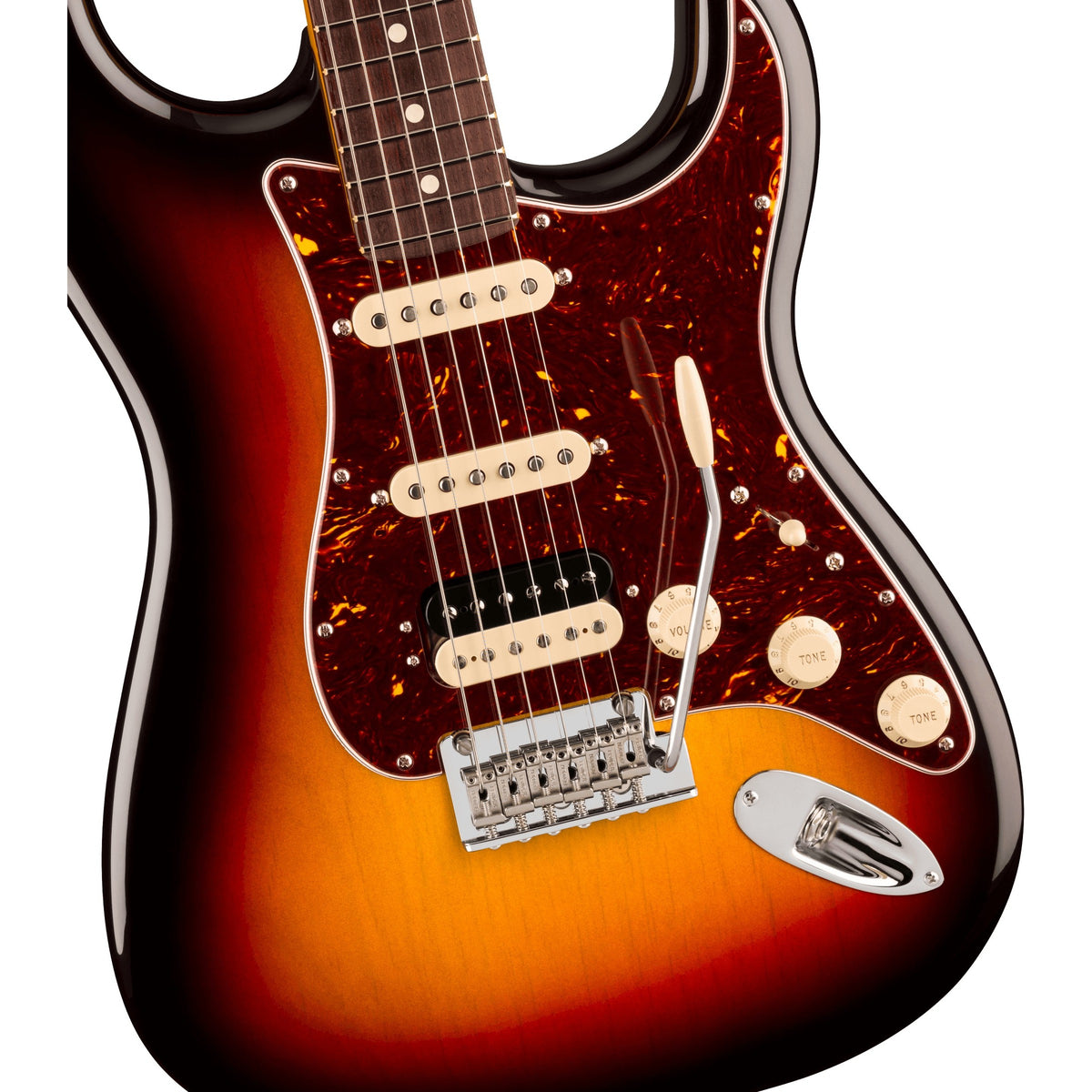 Fender American Professional Stratocaster HSS Electric Guitar, Rosewood Fingerboard - 3-Color Sunburst
