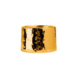 JodyJazz HRT1HHG Power Ring Hand-Hammered Gold Ligature and Leather Cap