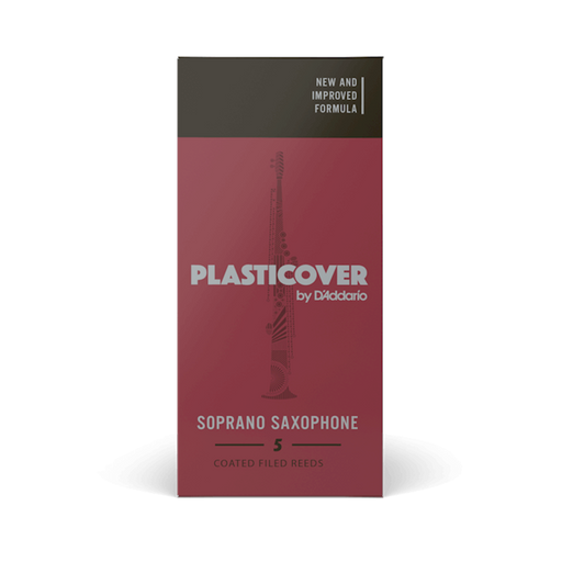 D'Addario RRP05SSX Plasticover Coated Filed Soprano Sax Reed 5-Pack - New,2